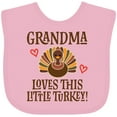 thumbnail image 3 of Inktastic Thanksgiving Grandma Little Turkey Boys or Girls Baby Bib, 3 of 4