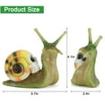 thumbnail image 3 of Gustave Resin Skull Snail Garden Statue Miniature Animal Figurine Sculpture Art Ornaments for Home Desk Yard Patio Lawn Micro Landscape Decoration, 3 of 7