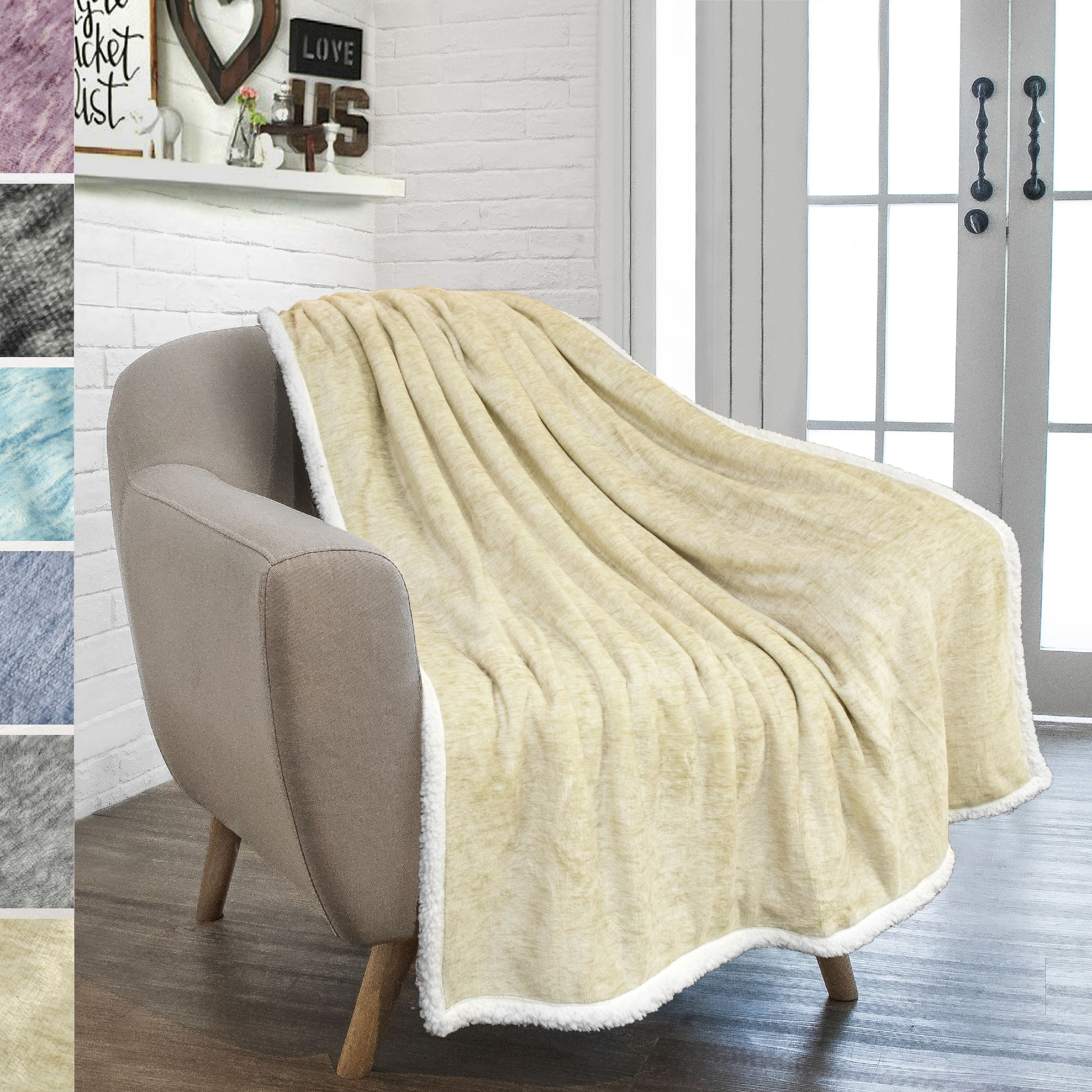 Details about   Fuzzy Cozy Throw Blanket with Fluffy Sherpa Fleece for Sofa Couch Birthday Gifts 