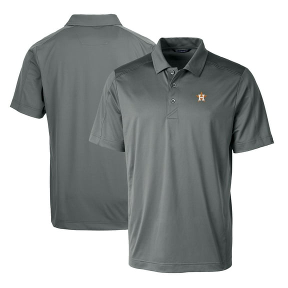 Men's Cutter & Buck Steel Houston Astros Prospect Textured Stretch Big & Tall Polo