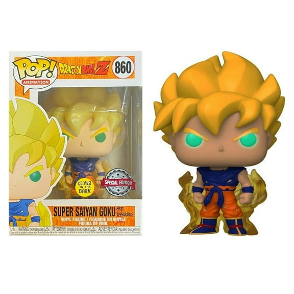 Funko Pop Dragon Ball Z : Super Saiyan Goku (First Appearance) #860 Glows in the Dark Exclusive