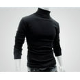 thumbnail image 2 of Seyurigaoka Fashion Mens Polo Roll Turtle Neck Pullover Knitted Jumper Tops Sweater Shirt, 2 of 7
