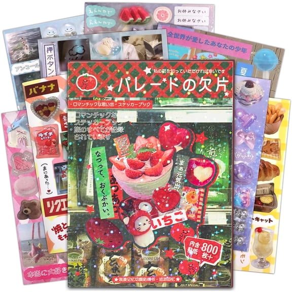 Japanese Sticker Book Cute Style for Adults 45 Sheets 800  Cute Japanese Stickers Japanese Aesthetic Stationery Decoration Stickers for DIY Scrapbooking Journaling Diary Notebooks