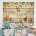 thumbnail image 2 of Designart 'Butterfly Bloom lovely Quote' Farmhouse Print on Natural Pine Wood, 2 of 3