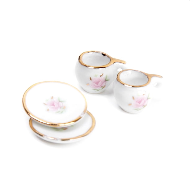 Set De Vaisselle Miniature En Porcelaine – Service à Thé 15 Pièces – Maison De Poupée 1/12 – Motif Fraise