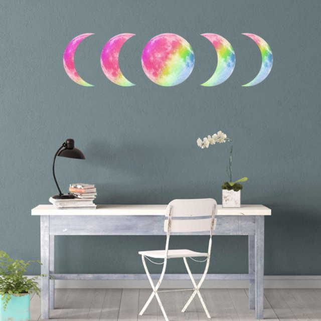 Luminous Wall Stickers,5pcs / Set Glowing Moon Stickers Room Stickers Highly Recommended