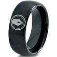 thumbnail image 1 of Tungsten Writing Writer Ink Fountain Pen Band Ring 8mm Men Women Comfort Fit Black Dome Brushed Polished, 1 of 4