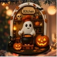 thumbnail image 2 of hulanddfd Halloween Ghost Ornaments - Cute Reading Corner Decorative Pendant, Halloween Decor Cute Suncatcher 2D Acrylic Flat Hanging Decorations for Window and Halloween Xmas, 2 of 2