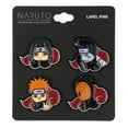 thumbnail image 3 of Naruto Akatsuki Itachi Obito Kisame Nagato Red Cloud Embossed Anime Manga Enamel Pin 4 Pack, 3 of 5