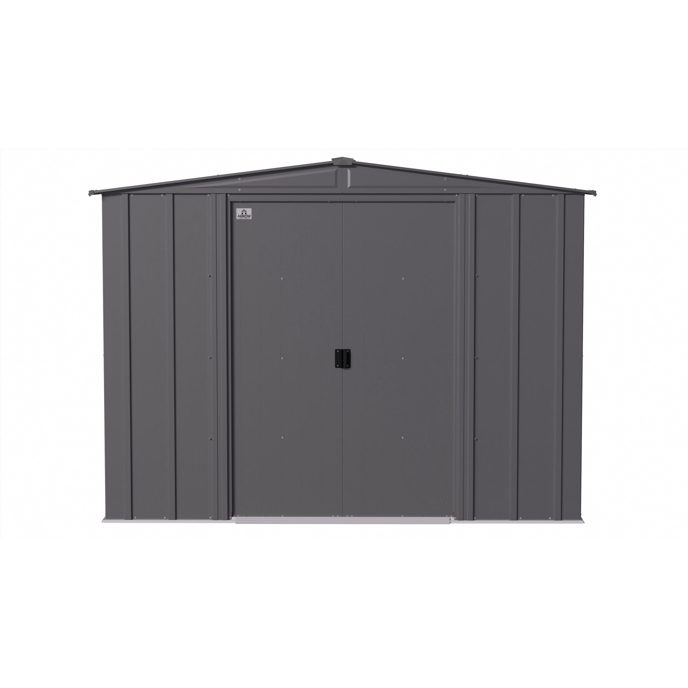 Classic Steel Storage Shed, 8X8, Charcoal