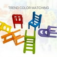 thumbnail image 3 of UOYOTT Mini Colourful Chair Stacking Tower Balancing Game Toys Pile-Up Training New C1, 3 of 5