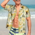 thumbnail image 5 of KLL Men's Hawaiian Shirt Short Sleeve Button Down Beach Shirts-Animal Tree, 5 of 5
