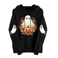 thumbnail image 5 of Women's Halloween Pullover Hoodies Oversized Funny Cute Print Sweatshirt with Pocket Lightweight Casual Long Sleeve Tops, 5 of 7