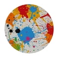 thumbnail image 2 of PIKWEEK  Multicolored Spots Fitted Round Tablecloth with Elastic Edge Waterproof Table Cover Splash Table Cloths Modern Tables Decoration for Dining Table,Picnic,Party, 2 of 7