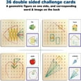 thumbnail image 2 of OUSITAID Wooden Geoboard Mathematical Manipulative Material Array Block Geo Board – Graphical Educational Toys for Kid, 2 of 7