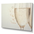 thumbnail image 2 of Designart "Bubbling Champagne Brilliance In Glass" Champagne Canvas Prints, 2 of 7