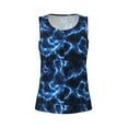 thumbnail image 4 of Haiem Blue Lightning Workout Tank Tops for Women, Athletic Sports Slim-Fit Tank Tops, Compression Sleeveless Dry Fit Shirts,Athletic Shirt-XX-Large, 4 of 9