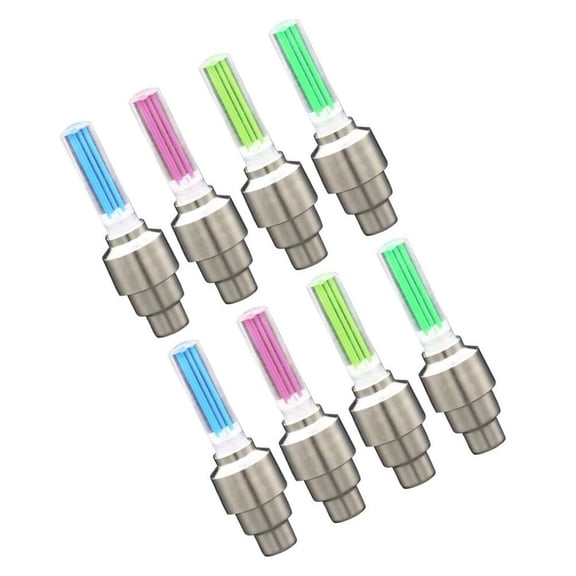 Soimiss 8Pcs Bike Tire Lights Wheel Light Waterproof Aluminium For Night Riding Assorted Color