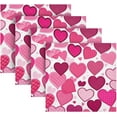 thumbnail image 5 of GZHJMY Valentine's Day Heart Cloth Napkins 4 Pack - 20x20In Soft Washable Dinner Napkin Home Decor Napkin for Dinners Weddings Cocktail Kitchen Decorative Washcloths, 5 of 7