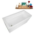thumbnail image 5 of 59" Streamline B-348-114-BGM Soaking Freestanding Tub and Tray With Internal Drain in Brushed GunMetal, 5 of 10