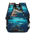 thumbnail image 4 of Fotbe Hawaiian Ship Dolphin Pattern Casual Backpack for School, Travel, and Outdoor Activities - Durable, Lightweight, and Comfortable, 4 of 5