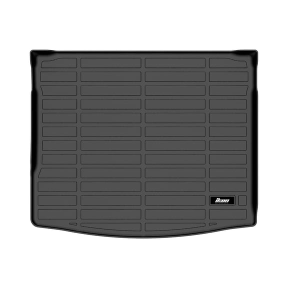 Ikon Motorsports TPE All Weather Trunk Mat for 2017-2026 Jeep Compass, Heavy Duty Waterproof Rear Tray Cargo Area Liner