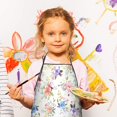 thumbnail image 3 of Pioneer Flower Floral Print Pattern Kids Aprons for Girls and Boys,Adjustable Neck Strap Toddler Aprons for Kids Cooking Baking, 3 of 7