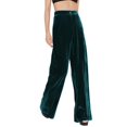 thumbnail image 6 of Velvet Pants for Women High Waisted Wide Leg Palazzo Pants Causal Outfits Long Flowy Trousers with Pockets, 6 of 6