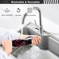 thumbnail image 6 of Black Cat Kitten Flower Sink Splash Guard for Faucet 2 Packs Faucet Absorbent Mats, Halloween Rose Red Faucet Handle Drip Catcher for Kitchen, Bathroom,Sink Mat, Dish Drying Mat, 14.9"x5.5", 6 of 7