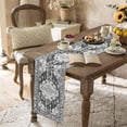 thumbnail image 4 of Boho Table Runner Bohemia Table Runners for Dining Room Tribal Vintage Rustic Abstract Gray Dinner Runner Kitchen Parties Decor 13.8 x 108 inch, 4 of 6