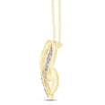 thumbnail image 3 of AFFY Natural White Diamond Double Heart Pendant Necklace 10k Solid Yellow Gold (1/20 Cttw, I-J Color, I2-I3 Clarity), 3 of 7