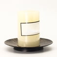 thumbnail image 2 of Jlong Set of 2 Iron Plate Candle Holders Decorative Iron Pillar Candle Plate Candle Holders Candle Stand for LED & Wax Candles Wedding Christmas Spa, 2 of 7