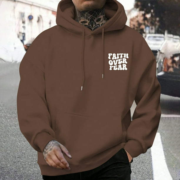 WILLBEST Sudaderas Deportivas para Hombre, Moda Masculina, Informal, con Letras Estampadas, Suéter con Capucha De Manga Larga XXXGrande