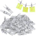 thumbnail image 1 of 100 Pcs Mini Clear Pegs 34mm Tiny Photo Clips Transparent Plastic Clothes Pegs For Hanging Photos Card Paper Arts & Crafts Picture Scrapbooking Weddin, 1 of 5