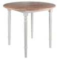 thumbnail image 1 of Winsome Sorella Round Drop Leaf Table Natura/White Finish, 1 of 8