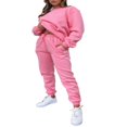 thumbnail image 2 of Sweat-shirt Femme Ensemble à Manches Longues Sweat à Capuche Ensemble Solide Activewear Set, 2 of 5