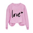 thumbnail image 4 of Luxalzxs Heart Sweatshirts for Women Valentines Day Love Letter Print Graphic Tees Cute Long Sleeve Crewneck Tops Casual Sweatshirts Blouses, 4 of 4