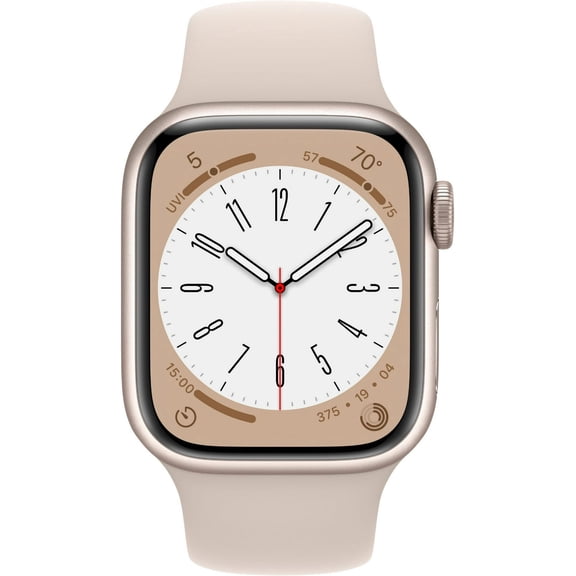 Restored Apple Watch Gen 8 Series 8 41mm Starlight Aluminum - Starlight Sport Band MNUF3LL/A (Refurbished)