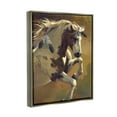 thumbnail image 3 of Stupell Industries Jumping Horse Painting Animals & Insects Painting Gray Floater Framed Art Print Wall Art, 25 x 31, 3 of 9
