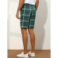 thumbnail image 3 of Unique Bargains Men's Plaid Short Regular Fit Flat Front Formal Summer Chino Shorts 38 Green, 3 of 6