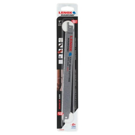 UPC 885363000740 product image for Lenox Double Tang 9 in. Diamond Grit Reciprocating Saw Blade Multi TPI 1 pk | upcitemdb.com