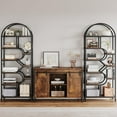 thumbnail image 6 of Bookshelf 6 Tier Arched Bookcase 81.7in Tall Display Racks Geometric Open Storage Shelf Unique Book Rack Metal Frame Large Modern Book Shelf for Bedroom, Living Room, Home Office, 6 of 8