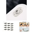 thumbnail image 1 of 12Pcs Caster Wheels Self Adhesive 360 Degrees Rotation Plastic Various Storage Box Pulley Household Supplies, 1 of 8