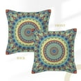 thumbnail image 3 of Bingfone Decorative Pillow Covers 16"X16" Round Mandala1 Couch Pillow Cases Modern Farmhouse Covers For Couch Sofa Bed, 3 of 9