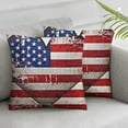 thumbnail image 3 of nygtbtfer 4th of July Decorations PillowAmerican Flag Truck Heart Red White and Blue Throw Pillow Patriotic Farmhouse Sunflower Summer Cushion Case for Home Sofa Couch Decor 24x24in, 3 of 7