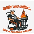 thumbnail image 4 of Grillin' and Chillin' Like A Football Villain Youth White Crew Neck Short Sleeve Tee-Medium, 4 of 4