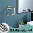 thumbnail image 6 of Baweave  Bathroom Hand Towel Ring Bath Towel Holder Lavatory Wall Mount Matte Black B3004BK, 6 of 9