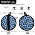 thumbnail image 7 of ZIATUBLES Kitchen Pot Holders Pack of 2 Heat Resistant Potholders Versatile Ultra Soft Hot Pads with Pockets and Cotton-like Lining to Handle Hot Cookware 8 Inch Kitchen Decor, Daisy Blue, 7 of 7