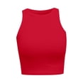 thumbnail image 4 of MEICHEN Short Tops Solid Women's Vest Color Sleeveless Tank Neck Round Women's Blouse Summer Clothing Fall Fashion Essentials, 4 of 4