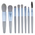 thumbnail image 1 of Nvzi Juego de brochas de maquillaje en miniatura, 8 piezas, kit de brochas de maquillaje para viajes, brochas cosméticas para rostro, base, rubor, sombra de ojos (azul), 1 of 3